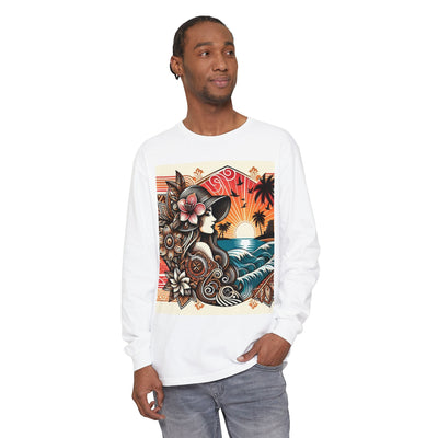 Hawaiian Sunset Floral Long Sleeve Tee