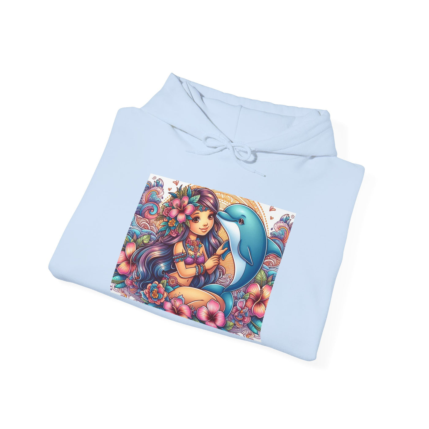 Colorful Mermaid Art Sweatshirt, Cozy Hoodie, Gift for Art Lovers, Unique Lounge Wear, Ocean-Inspired Apparel, Vibrant Graphic Hoodie