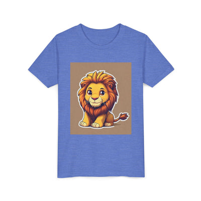Cute Lion Youth Short Sleeve Tee, Kids Animal T-Shirt, Birthday Gift, Kids Apparel, Zoo Theme Shirt, Playful Lion Print