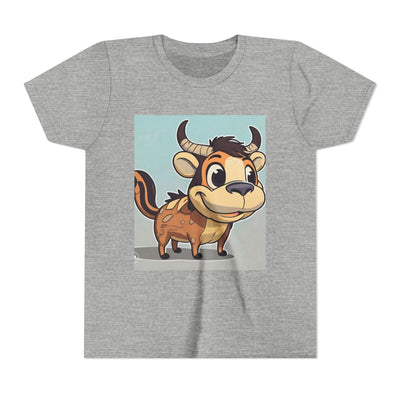 Cute Cartoon Cow Youth Tee, Kid's Shirt for Birthdays, Playdates, Gift for Animal Lovers, Fun Party Wear, Casual Everyday Style