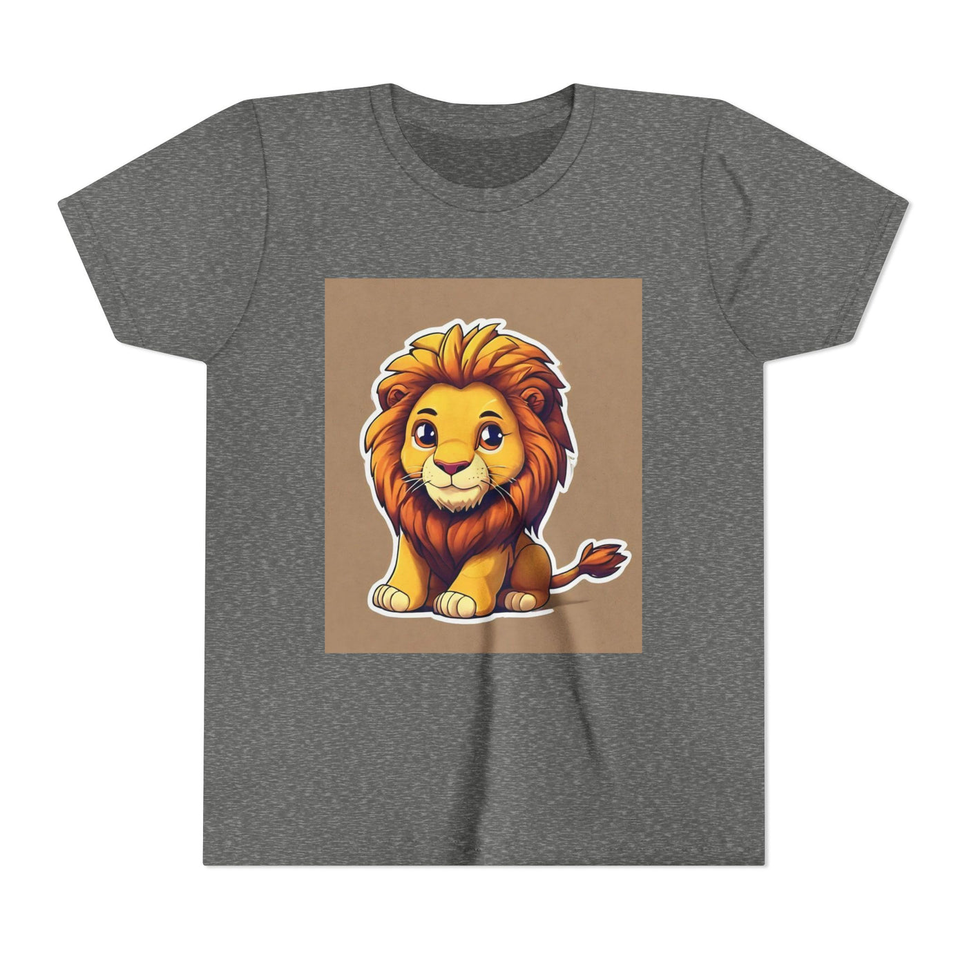 Cute Lion Youth Short Sleeve Tee, Kids Animal T-Shirt, Birthday Gift, Kids Apparel, Zoo Theme Shirt, Playful Lion Print
