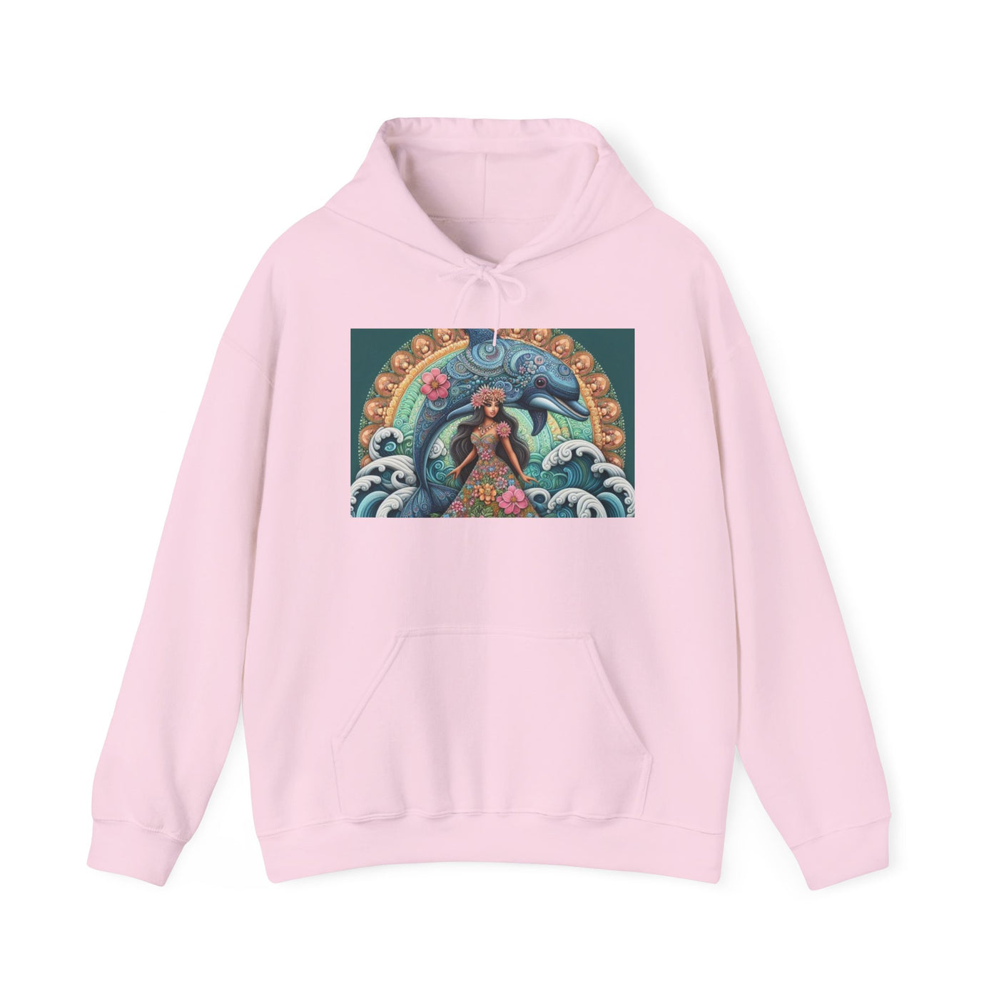 Artistic Mermaid Hooded Sweatshirt | Cozy Sweatshirt, Gift for Sea Lovers, Unique Hoodie, Ocean Art Apparel, Beachwear
