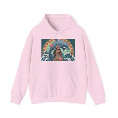 Artistic Mermaid Hooded Sweatshirt | Cozy Sweatshirt, Gift for Sea Lovers, Unique Hoodie, Ocean Art Apparel, Beachwear