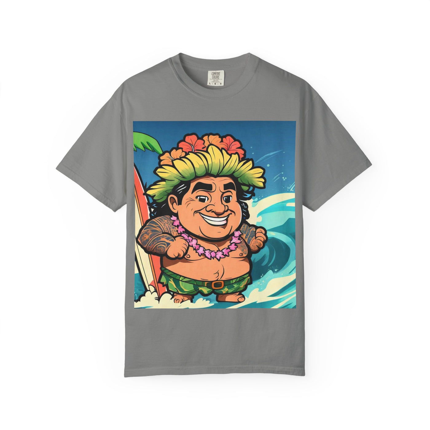 Hawaiian Surf Vibe T-Shirt - Unisex Garment-Dyed Tee, Summer Fashion, Beachwear, Gift for Him/Her, Tropical Party Shirt