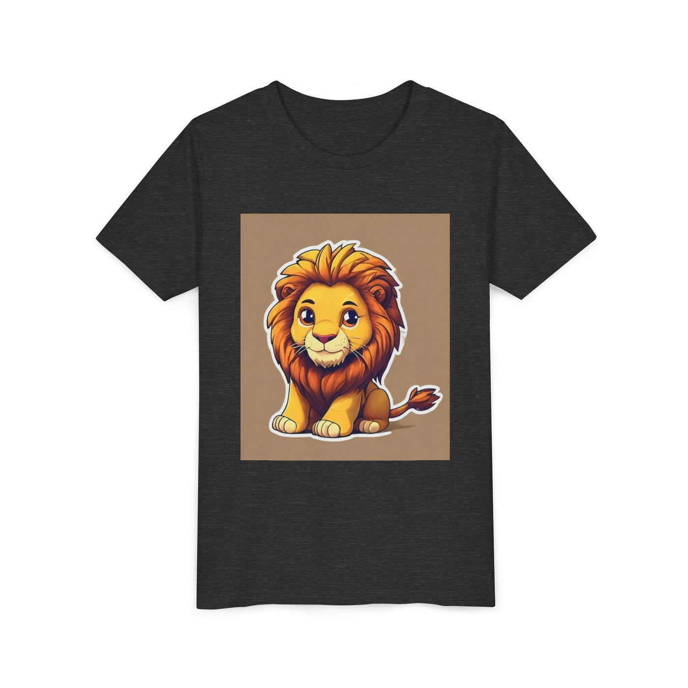 Cute Lion Youth Short Sleeve Tee, Kids Animal T-Shirt, Birthday Gift, Kids Apparel, Zoo Theme Shirt, Playful Lion Print