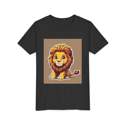 Cute Lion Youth Short Sleeve Tee, Kids Animal T-Shirt, Birthday Gift, Kids Apparel, Zoo Theme Shirt, Playful Lion Print