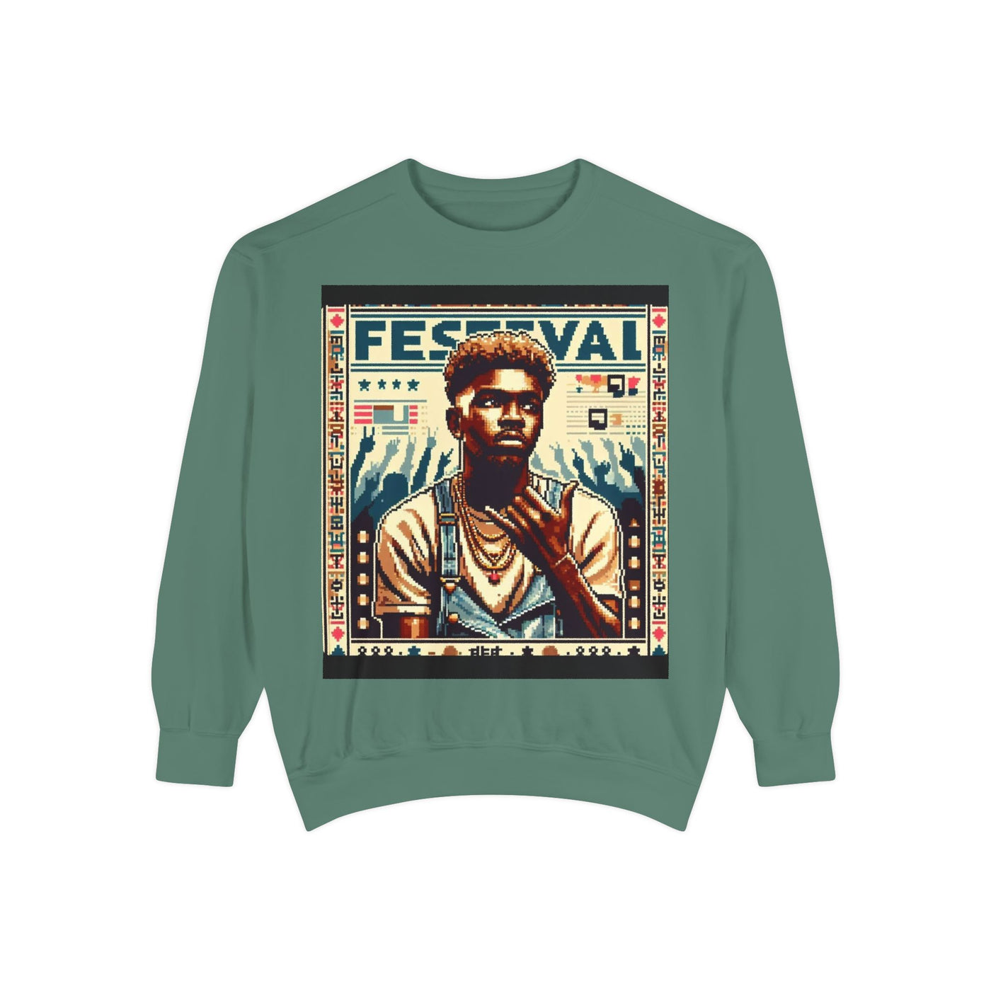 Festival Portrait Sweatshirt — Vintage Concert Graphic Pullover