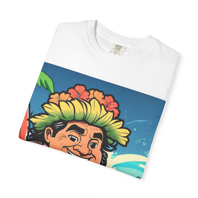 Hawaiian Surf Vibe T-Shirt - Unisex Garment-Dyed Tee, Summer Fashion, Beachwear, Gift for Him/Her, Tropical Party Shirt