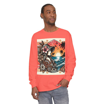 Hawaiian Sunset Floral Long Sleeve Tee