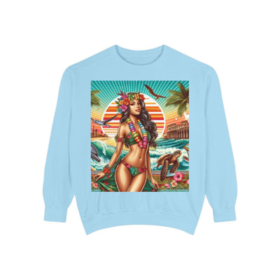 Tropical Vibe Sweatshirt - Beachy Casual Wear, Summer Outfits, Holiday Gift, Beach Lover Apparel, Colorful Graphic Design