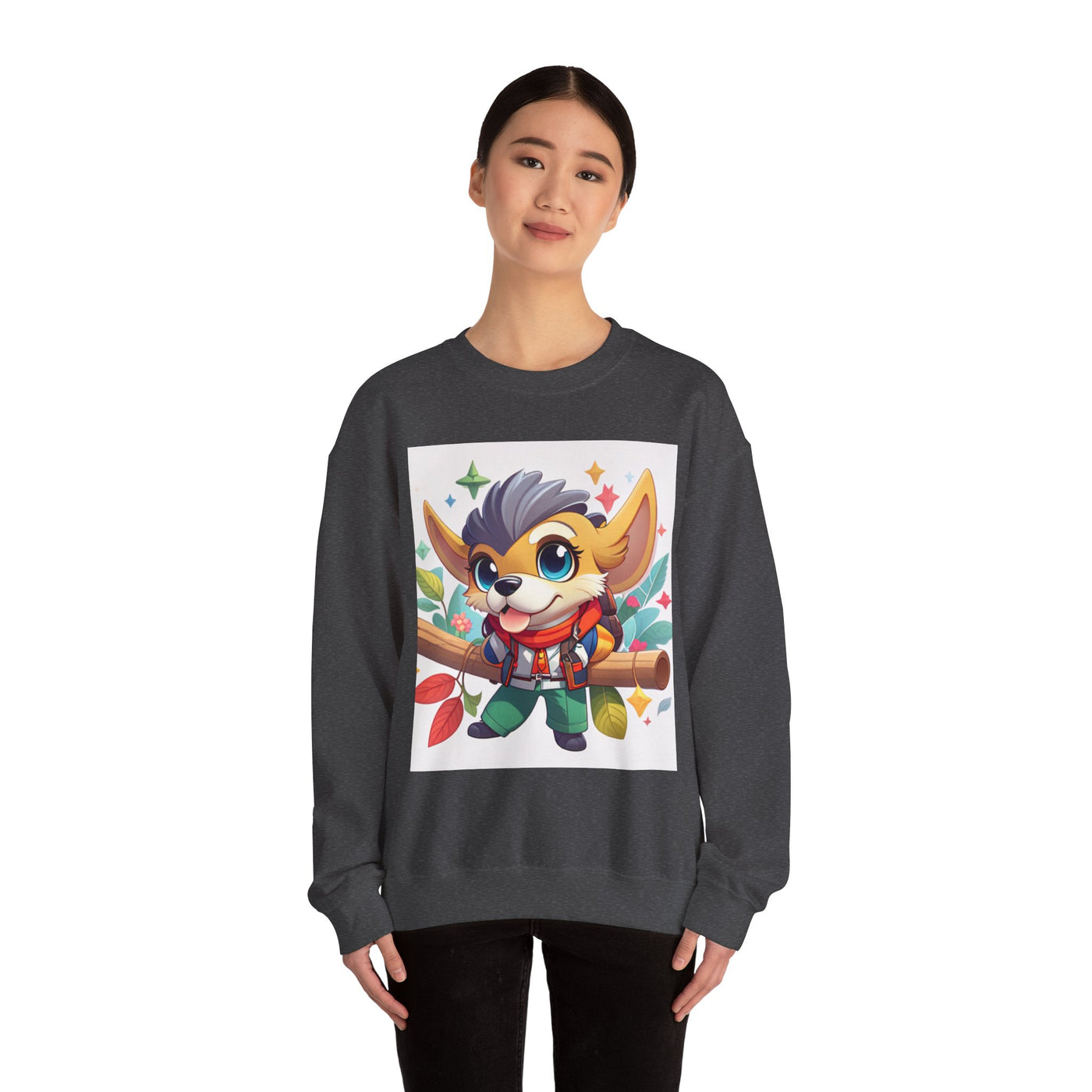 Cute Cartoon Animal Sweatshirt, Cozy Unisex Sweatshirt for Kids and Adults, Fall Fashion, Gift for Animal Lovers, Warm Crewneck