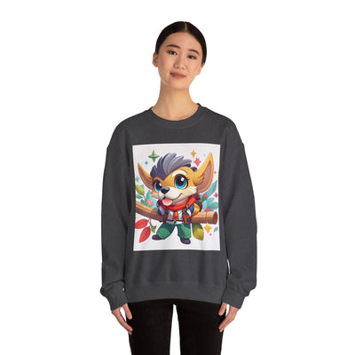 Cute Cartoon Animal Sweatshirt, Cozy Unisex Sweatshirt for Kids and Adults, Fall Fashion, Gift for Animal Lovers, Warm Crewneck