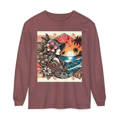 Hawaiian Sunset Floral Long Sleeve Tee