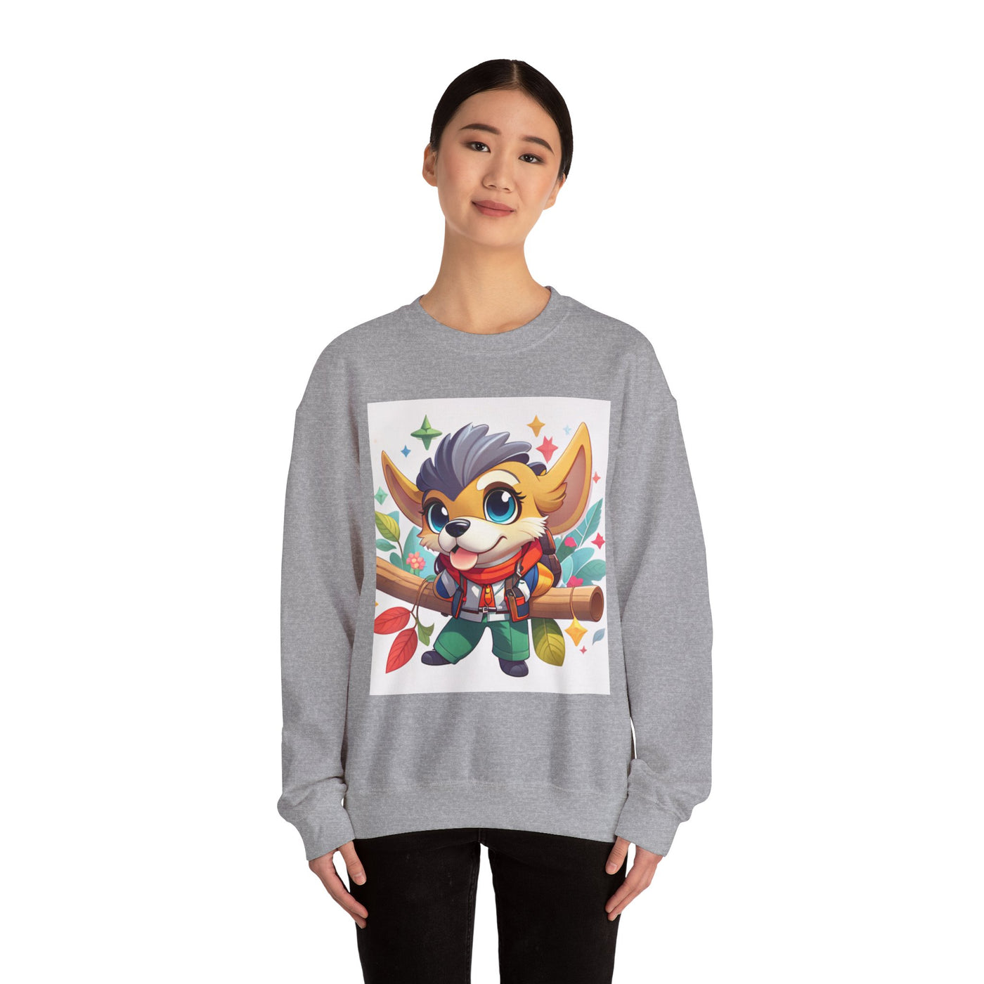 Cute Cartoon Animal Sweatshirt, Cozy Unisex Sweatshirt for Kids and Adults, Fall Fashion, Gift for Animal Lovers, Warm Crewneck