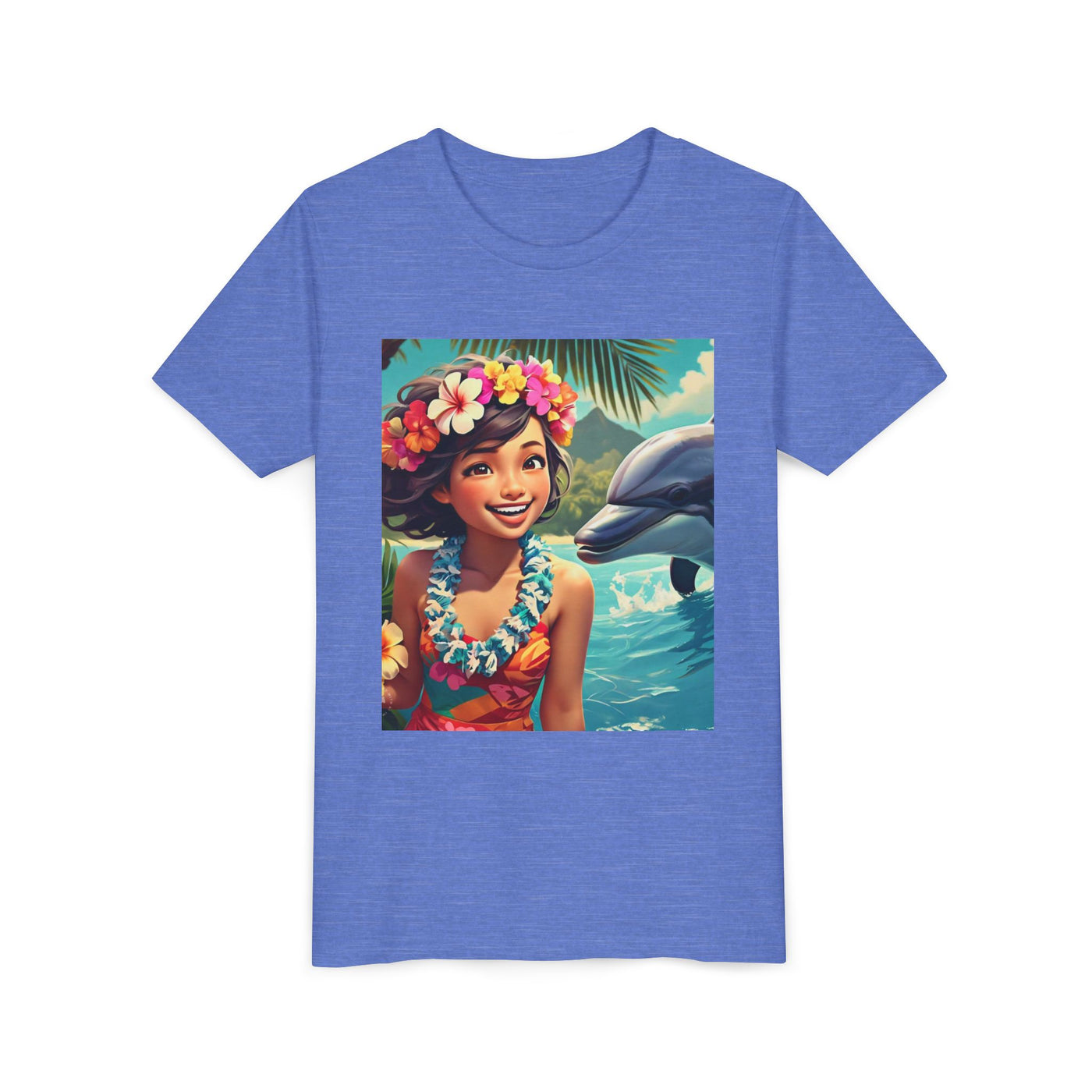 Hawaiian Youth Tee, Summer T-Shirt, Tropical Kids Shirt, Beachwear, Luau Outfit, Vacation Apparel