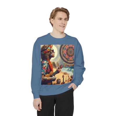 Bohemian Spirit Sweatshirt - Vibrant Garment-Dyed Hoodie, Casual Wear, Festival Style, Gift for Yogis, Artsy Vibes