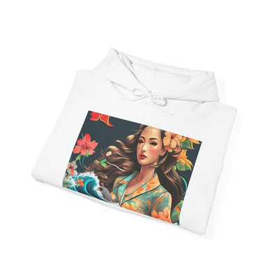 Tropical Floral Hoodie, Cozy Sweatshirt, Beach Vibe Apparel, Boho Style Outerwear, Perfect Gift for Nature Lovers