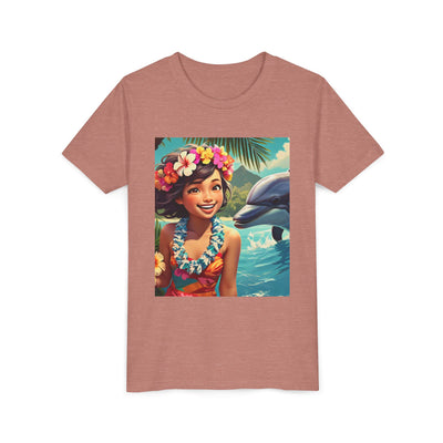 Hawaiian Youth Tee, Summer T-Shirt, Tropical Kids Shirt, Beachwear, Luau Outfit, Vacation Apparel