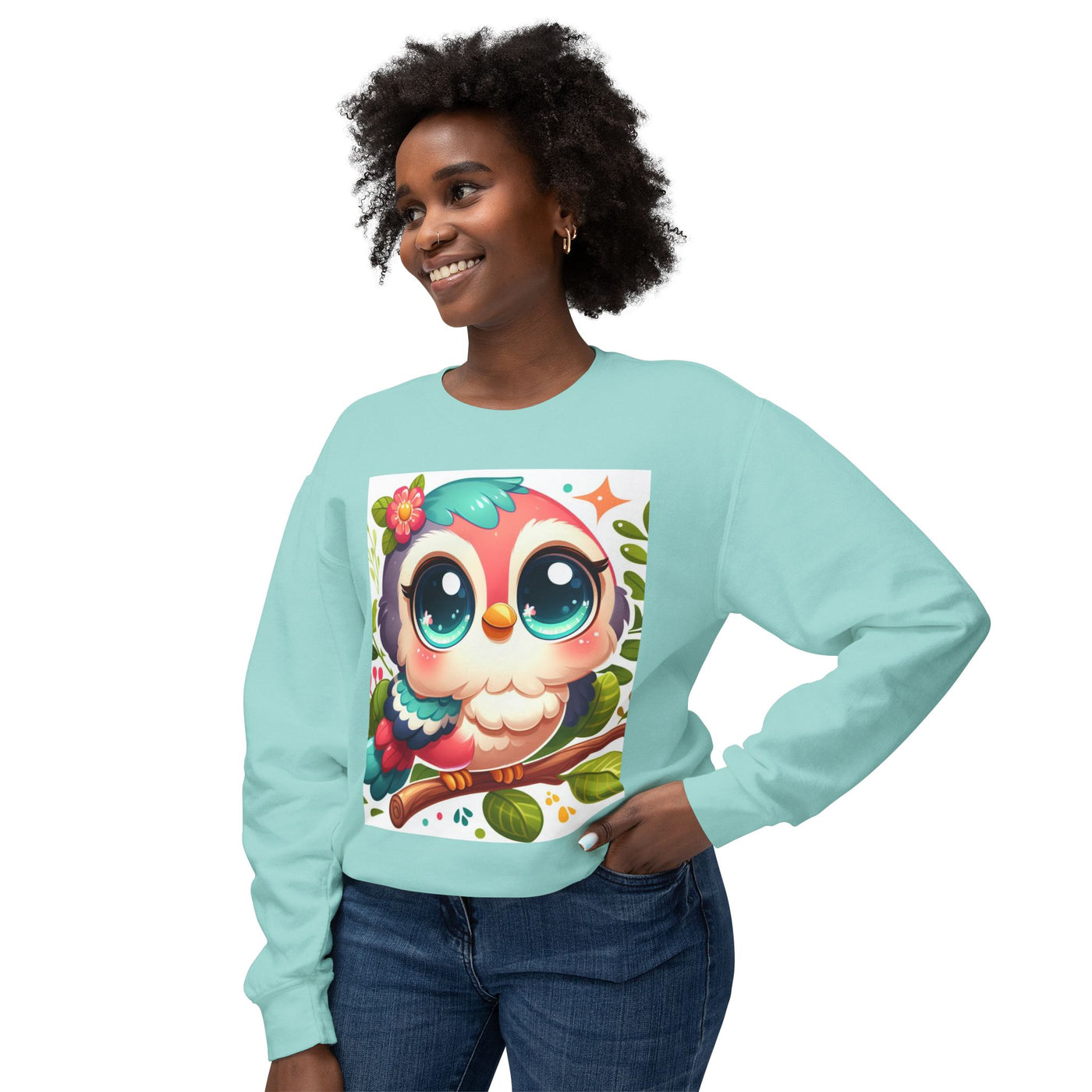 Cute Owl Graphic Sweatshirt, Cozy Crewneck, Gift for Animal Lovers, Casual Wear, Ideal for Fall, Nature Lover Gift