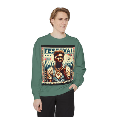 Festival Portrait Sweatshirt — Vintage Concert Graphic Pullover