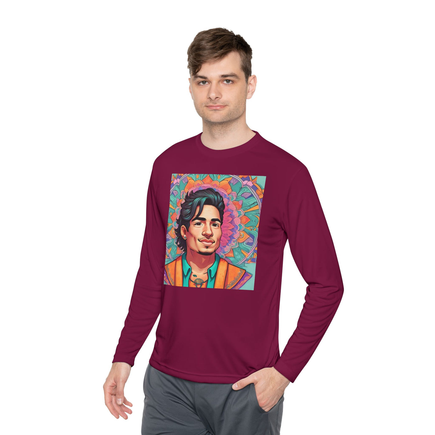 Colorful Artistic Unisex Long Sleeve Tee - Perfect for Casual Wear, Birthday Gift, Art Lovers, Music Festivals, Summer Events
