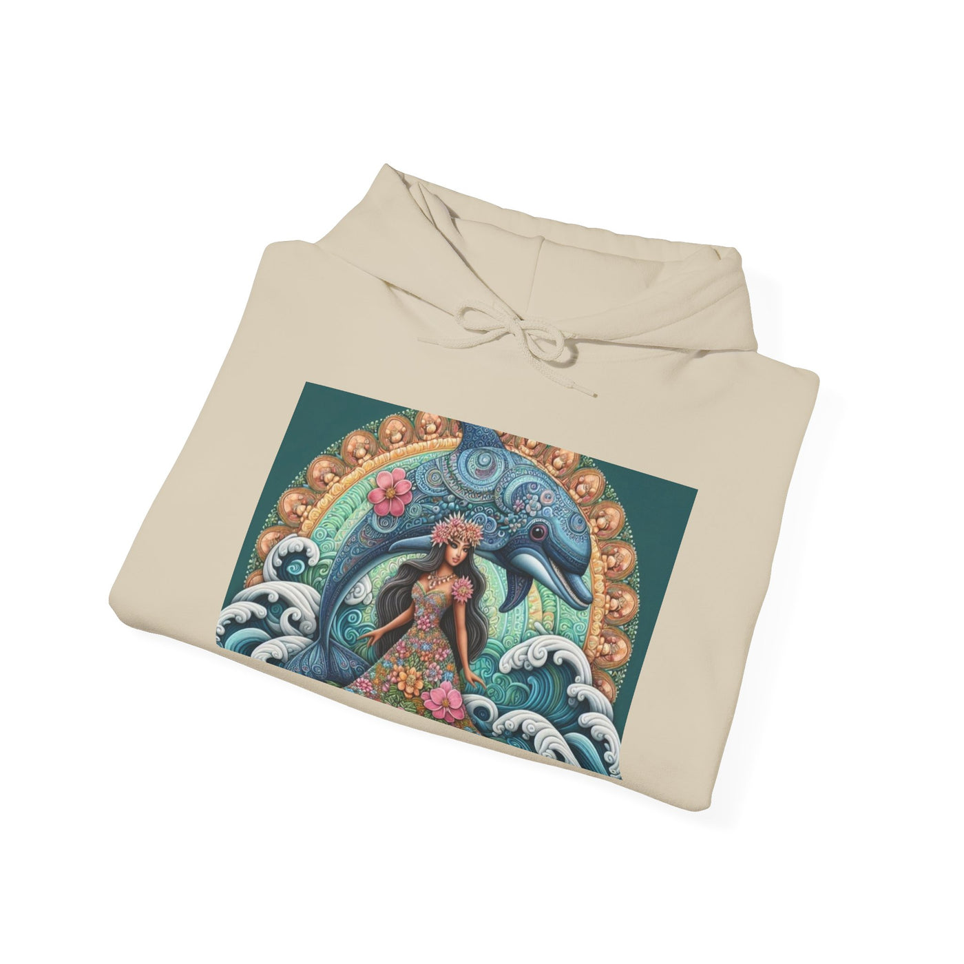 Artistic Mermaid Hooded Sweatshirt | Cozy Sweatshirt, Gift for Sea Lovers, Unique Hoodie, Ocean Art Apparel, Beachwear