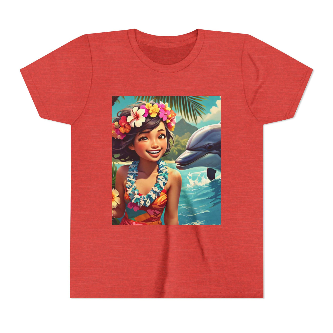 Hawaiian Youth Tee, Summer T-Shirt, Tropical Kids Shirt, Beachwear, Luau Outfit, Vacation Apparel