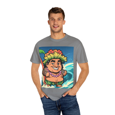 Hawaiian Surf Vibe T-Shirt - Unisex Garment-Dyed Tee, Summer Fashion, Beachwear, Gift for Him/Her, Tropical Party Shirt