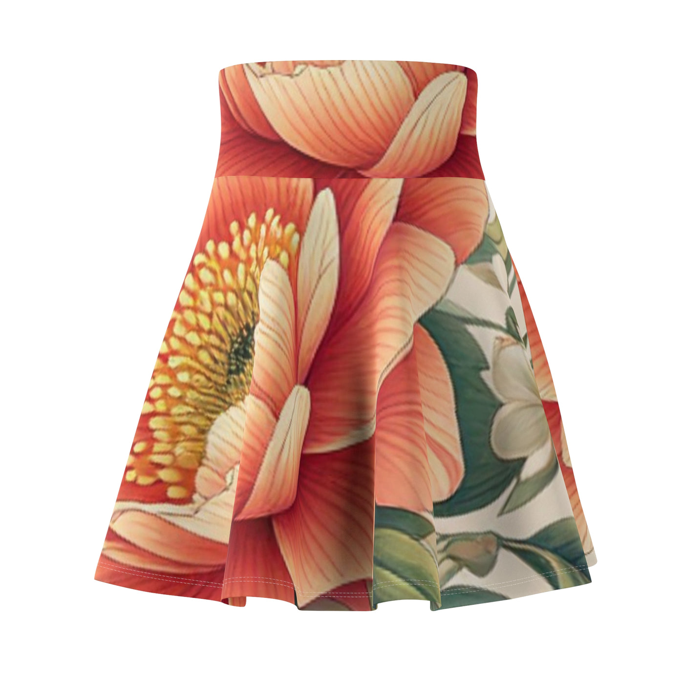 Floral Women's Skater Skirt, Stylish Summer Skirt, Vacation Outfit, Cute Floral Dress, Boho Skirt for Parties, Casual Wear