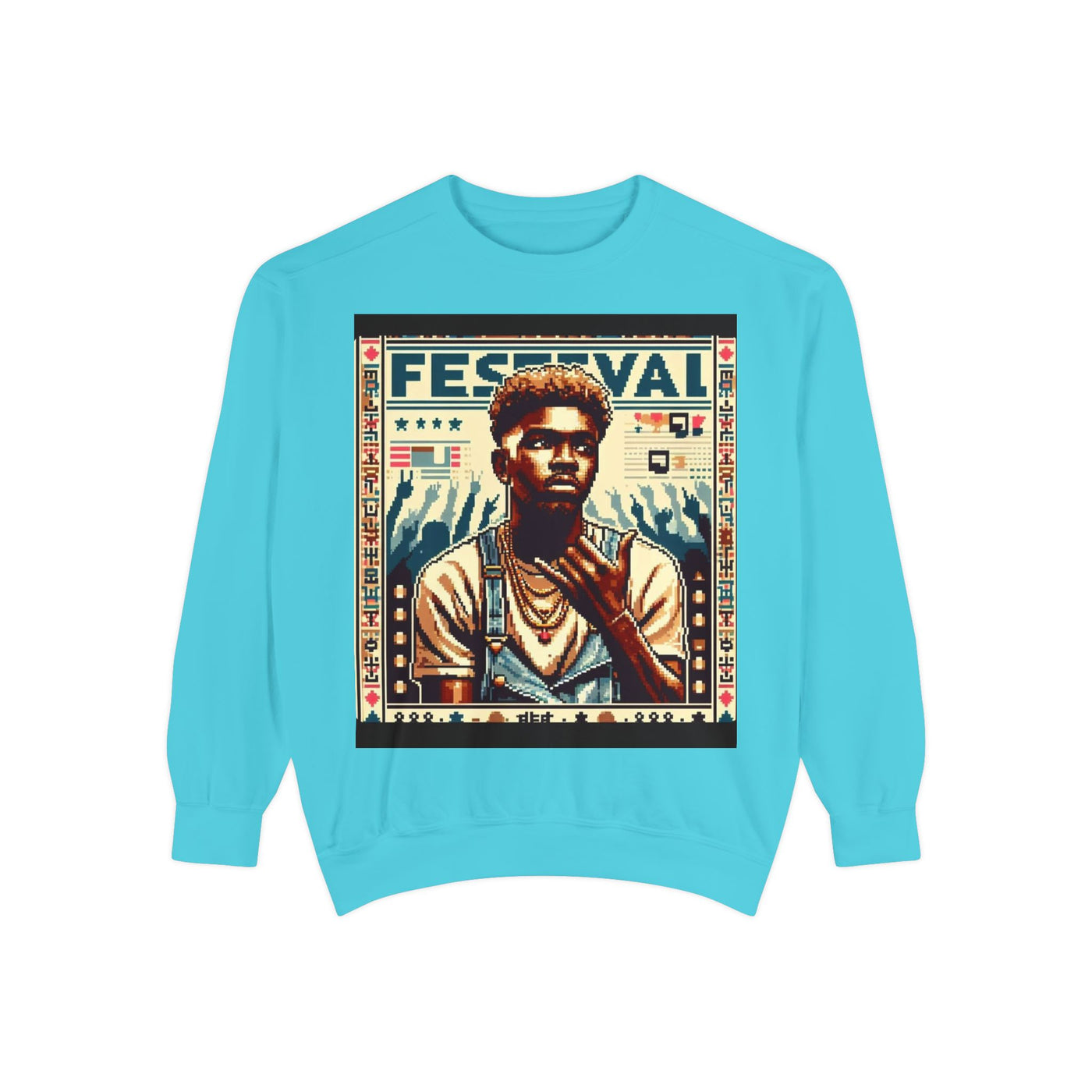 Festival Portrait Sweatshirt — Vintage Concert Graphic Pullover