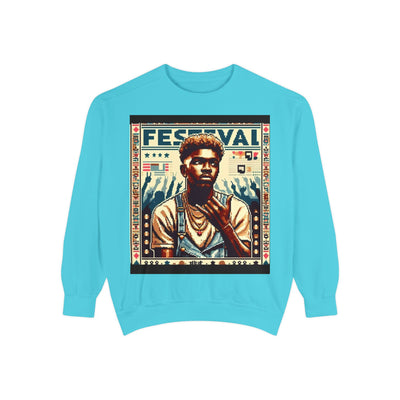 Festival Portrait Sweatshirt — Vintage Concert Graphic Pullover