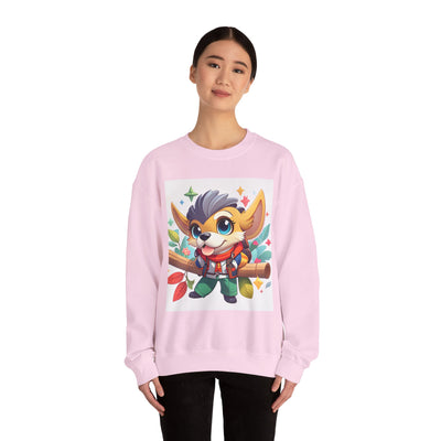 Cute Cartoon Animal Sweatshirt, Cozy Unisex Sweatshirt for Kids and Adults, Fall Fashion, Gift for Animal Lovers, Warm Crewneck