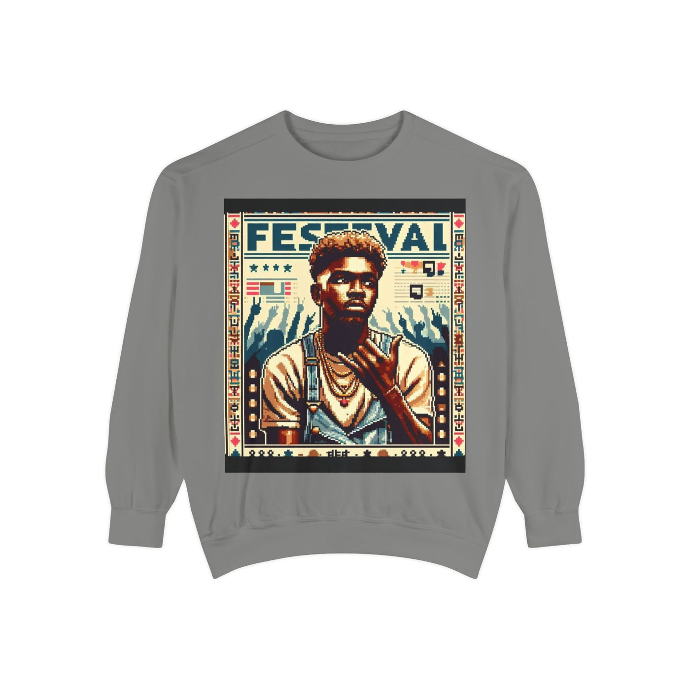 Festival Portrait Sweatshirt — Vintage Concert Graphic Pullover