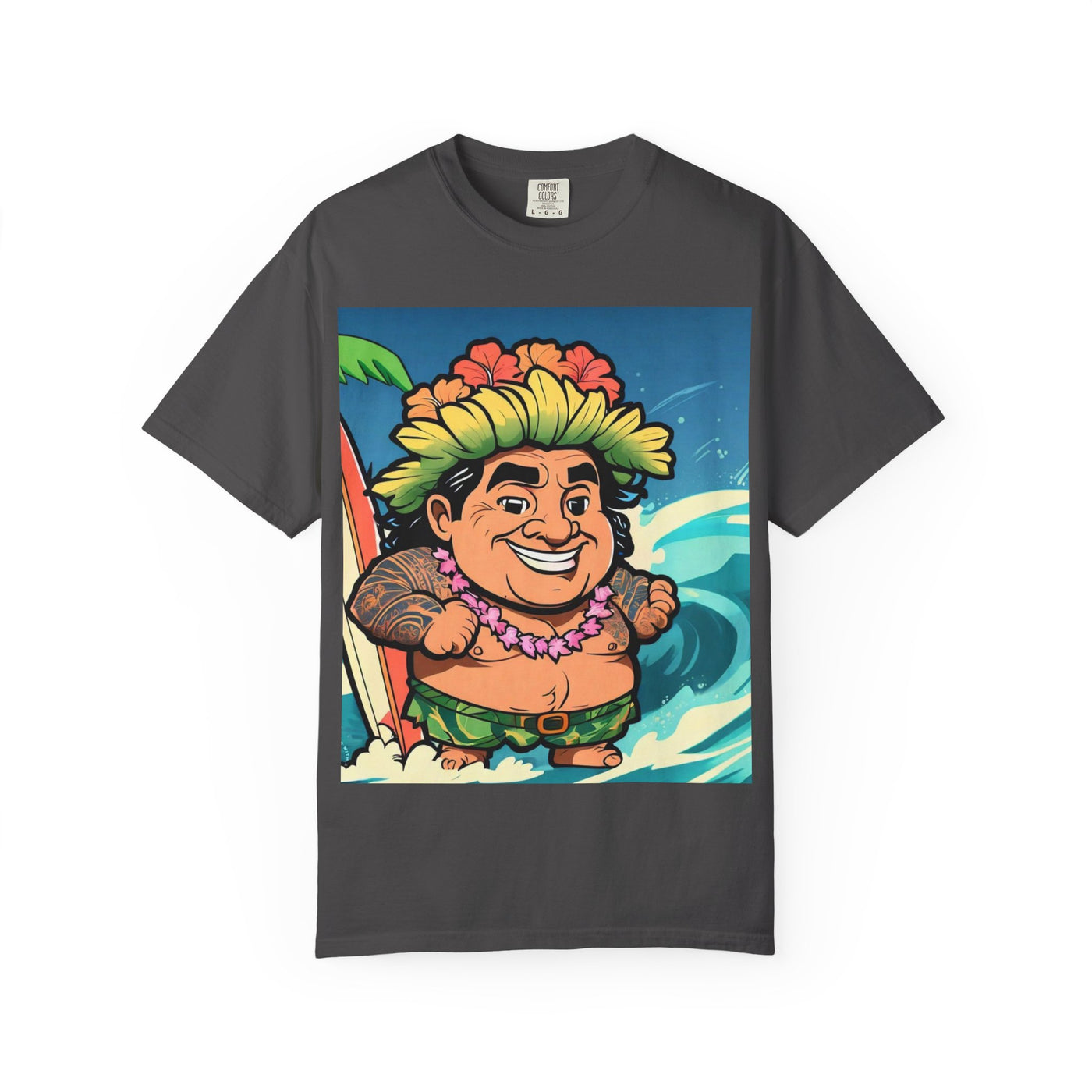 Hawaiian Surf Vibe T-Shirt - Unisex Garment-Dyed Tee, Summer Fashion, Beachwear, Gift for Him/Her, Tropical Party Shirt