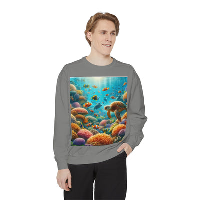 Coral Reef Adventure Sweatshirt | Eco-Friendly Style, Coastal Vibes, Perfect Gift for Ocean Lovers, Summer Apparel, Unique Beachwear