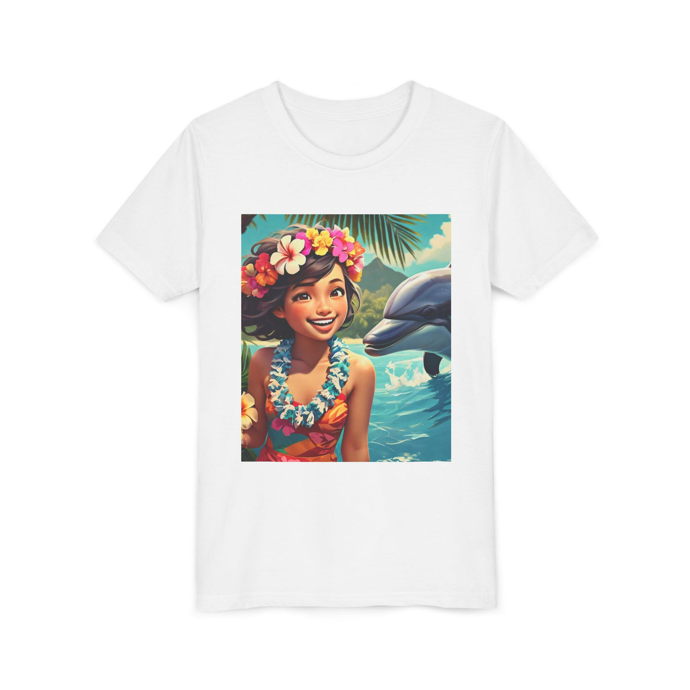 Hawaiian Youth Tee, Summer T-Shirt, Tropical Kids Shirt, Beachwear, Luau Outfit, Vacation Apparel