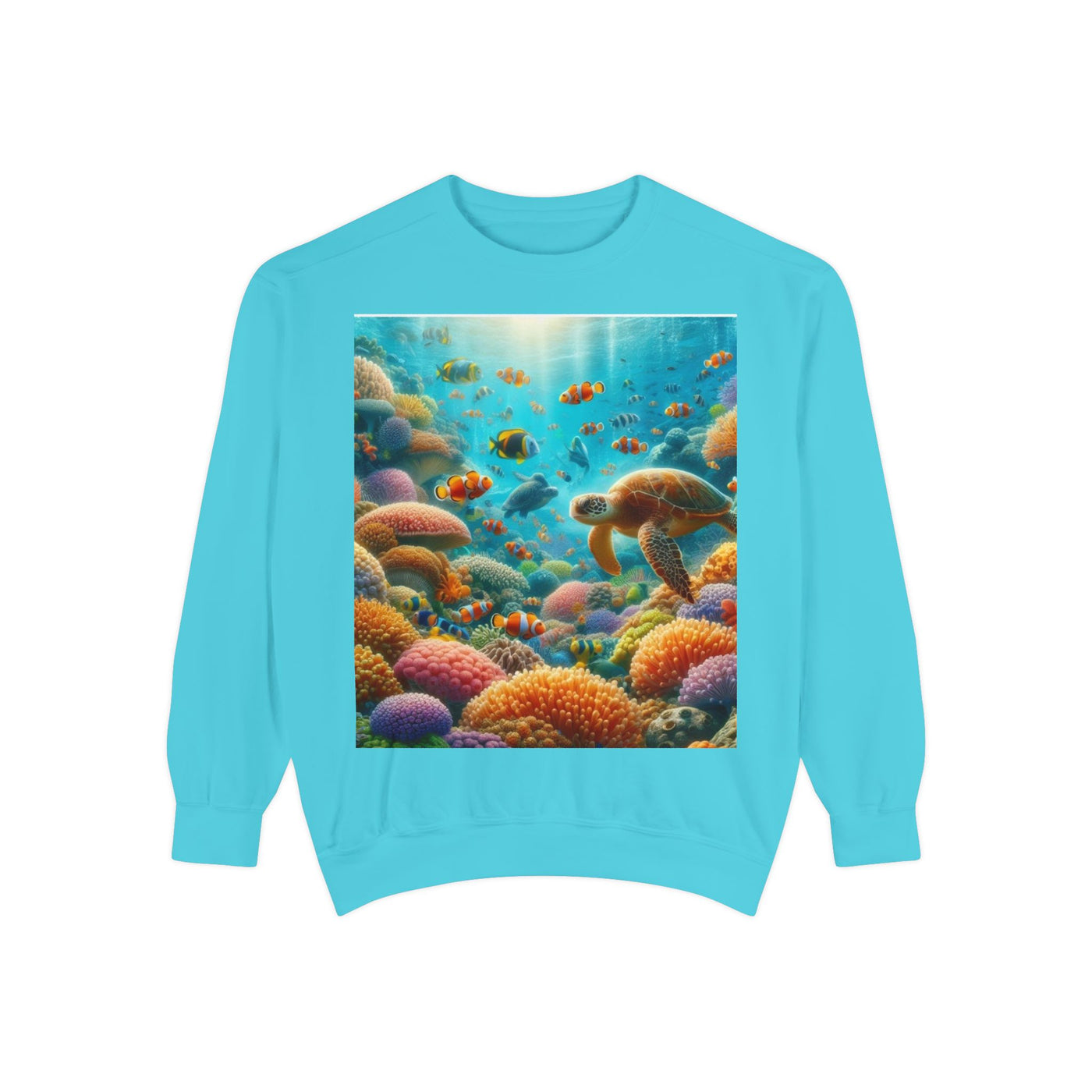 Coral Reef Adventure Sweatshirt | Eco-Friendly Style, Coastal Vibes, Perfect Gift for Ocean Lovers, Summer Apparel, Unique Beachwear