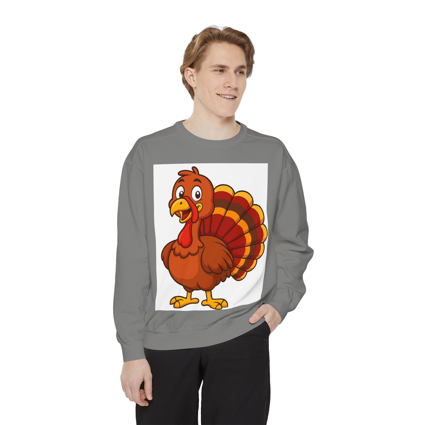 Thanksgiving Turkey Sweatshirt - Cute Cartoon Turkey Pullover