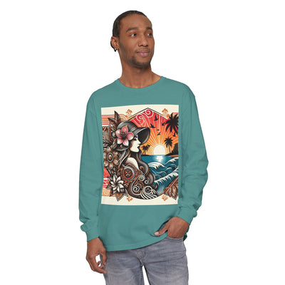 Hawaiian Sunset Floral Long Sleeve Tee