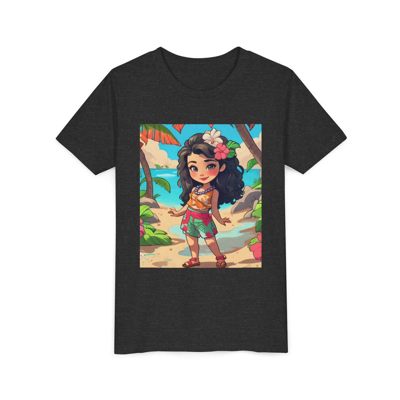 Tropical Paradise Youth Tee, Summer Fun Shirt, Kid's Beachwear, Vacation Outfit, Cute Graphic Tee, Birthday Gift for Kids