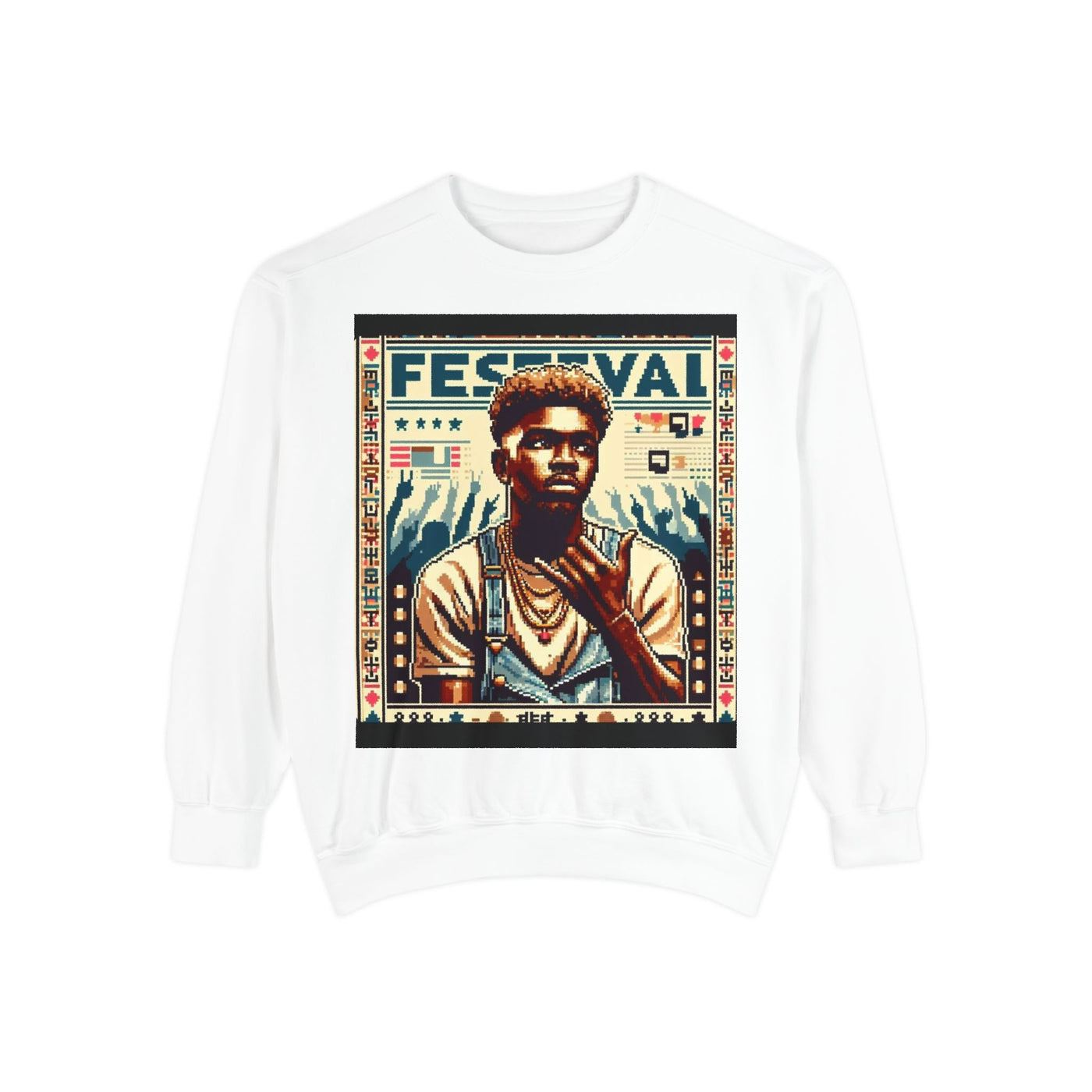 Festival Portrait Sweatshirt — Vintage Concert Graphic Pullover