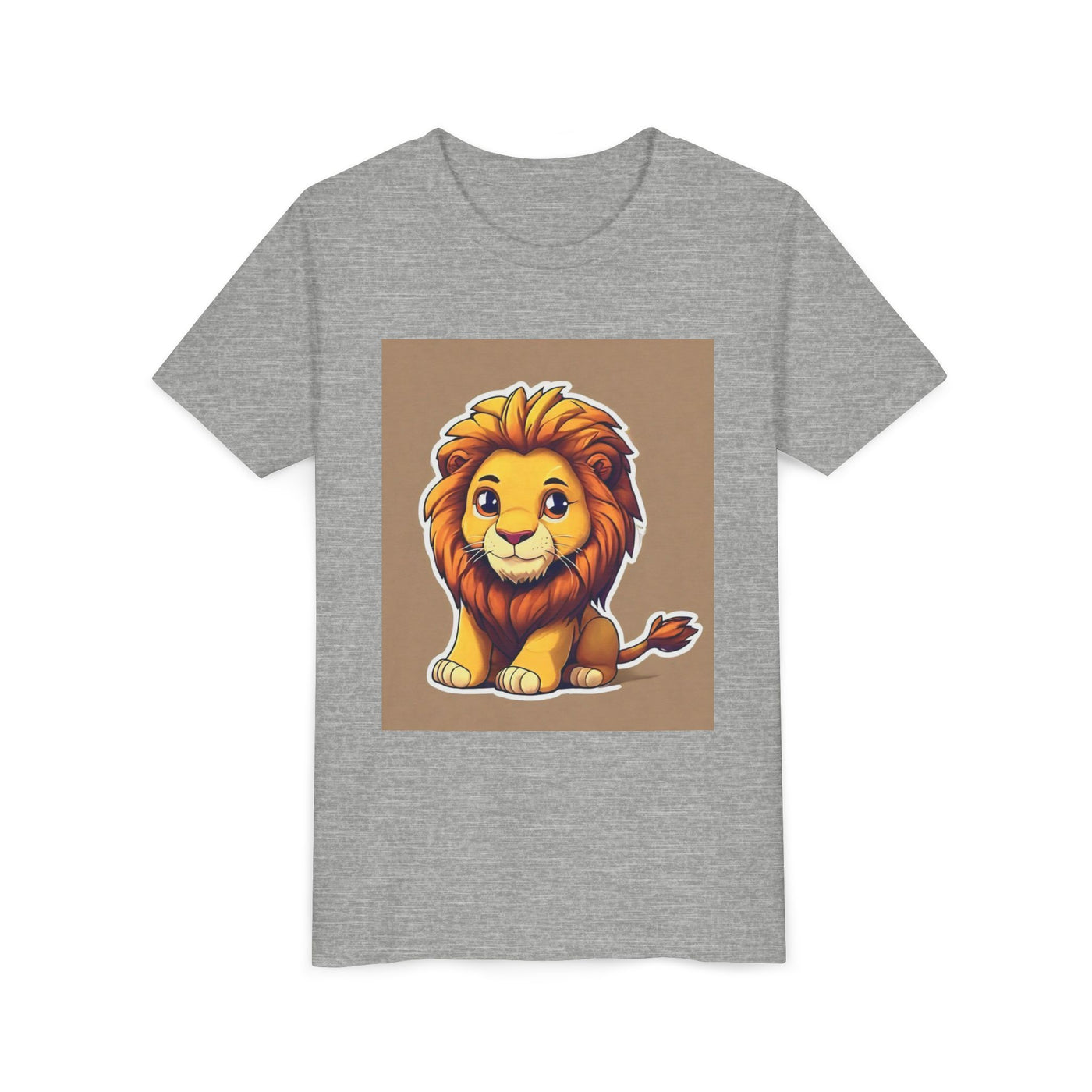 Cute Lion Youth Short Sleeve Tee, Kids Animal T-Shirt, Birthday Gift, Kids Apparel, Zoo Theme Shirt, Playful Lion Print