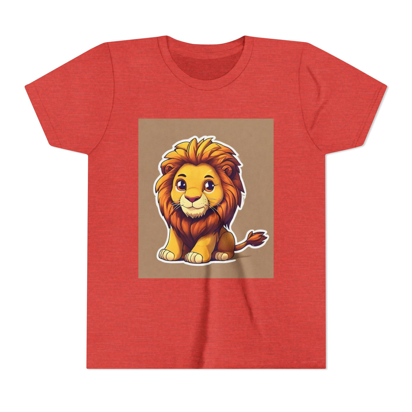 Cute Lion Youth Short Sleeve Tee, Kids Animal T-Shirt, Birthday Gift, Kids Apparel, Zoo Theme Shirt, Playful Lion Print