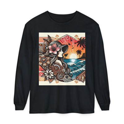 Hawaiian Sunset Floral Long Sleeve Tee