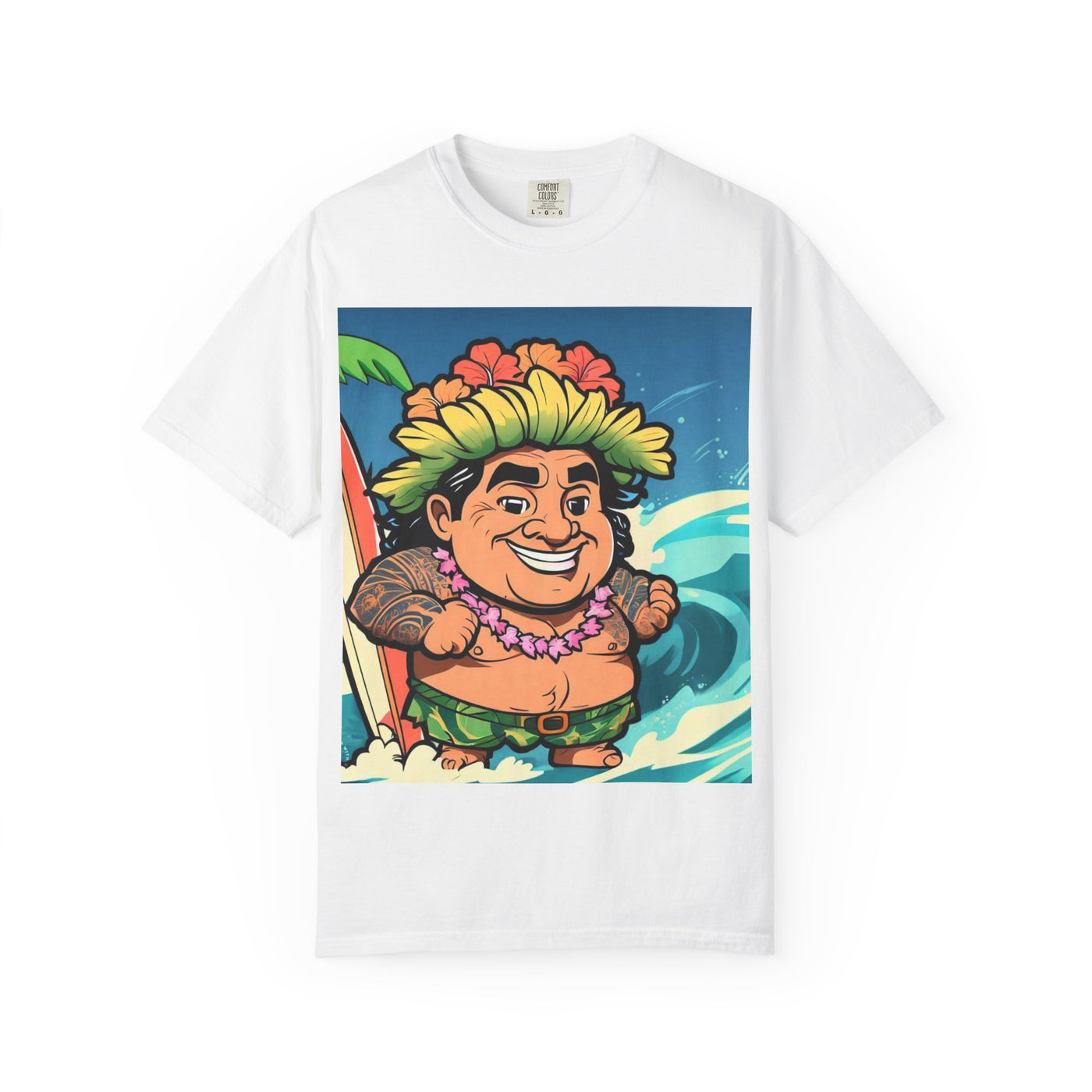 Hawaiian Surf Vibe T-Shirt - Unisex Garment-Dyed Tee, Summer Fashion, Beachwear, Gift for Him/Her, Tropical Party Shirt