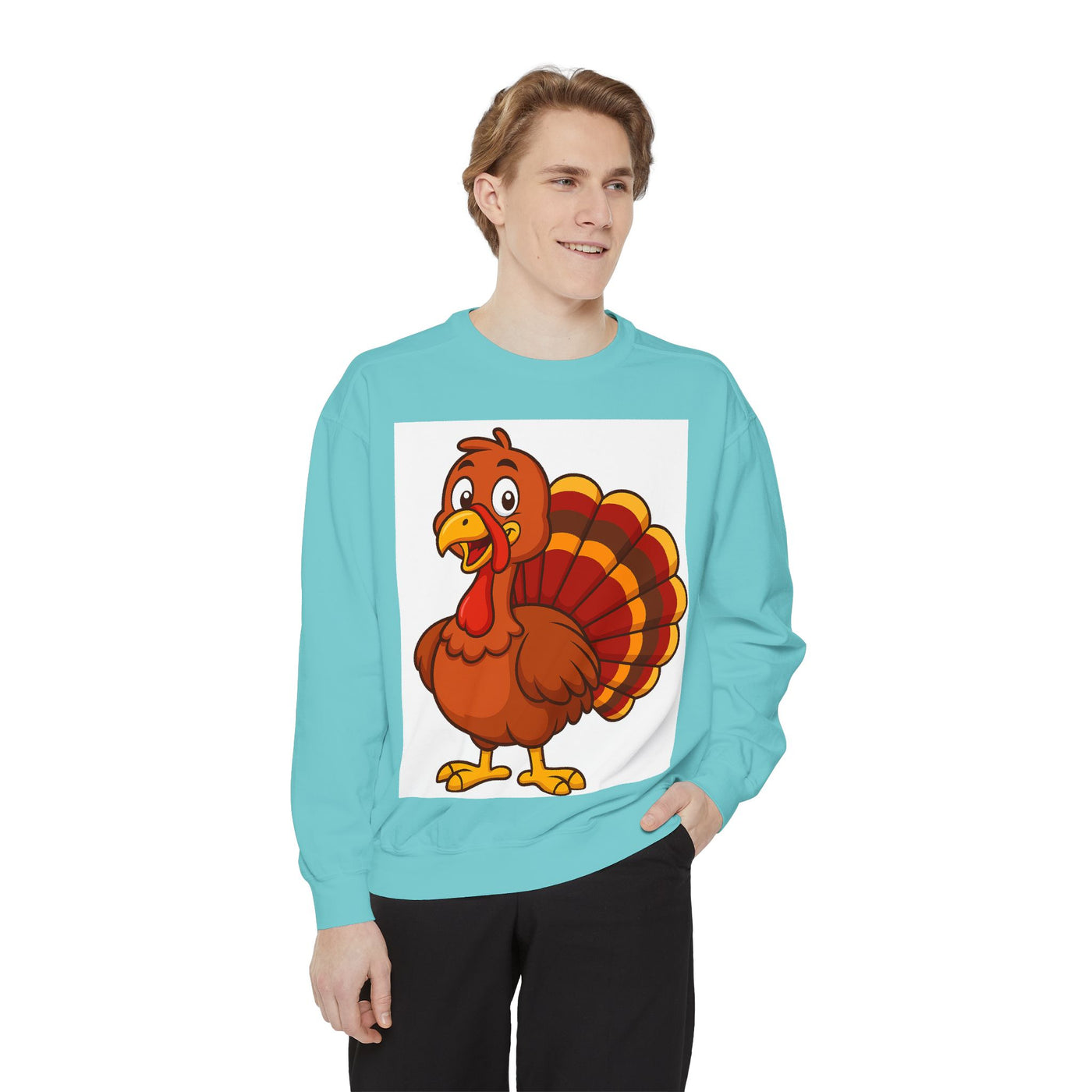 Thanksgiving Turkey Sweatshirt - Cute Cartoon Turkey Pullover