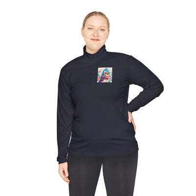 Playful Unisex Quarter-Zip Pullover - Perfect for Every Casual Occasion, Gift for Friends, Cozy Layering, Spring Fashion, Weekend Wear