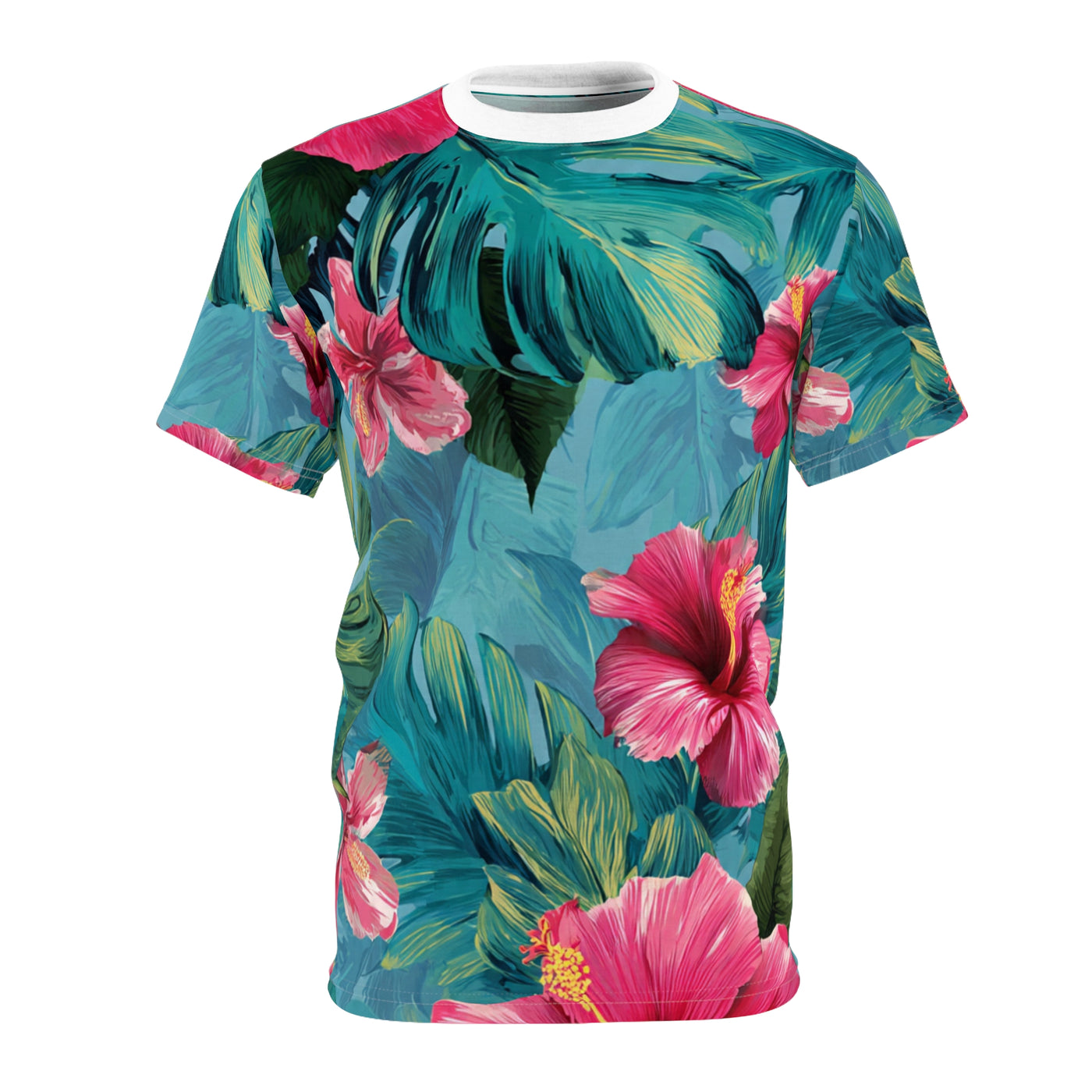 Tropical Hibiscus All-Over Print Tee