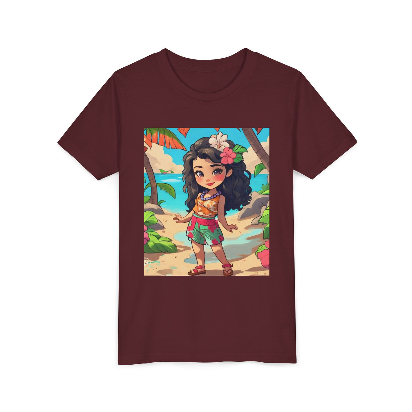 Tropical Paradise Youth Tee, Summer Fun Shirt, Kid's Beachwear, Vacation Outfit, Cute Graphic Tee, Birthday Gift for Kids