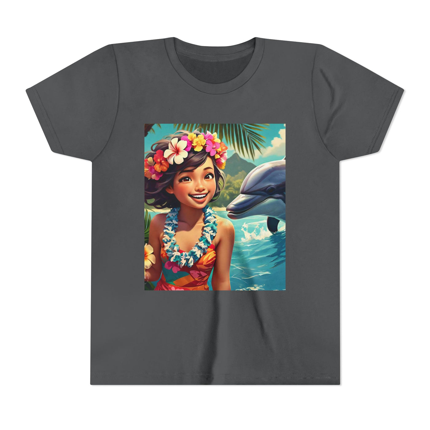 Hawaiian Youth Tee, Summer T-Shirt, Tropical Kids Shirt, Beachwear, Luau Outfit, Vacation Apparel
